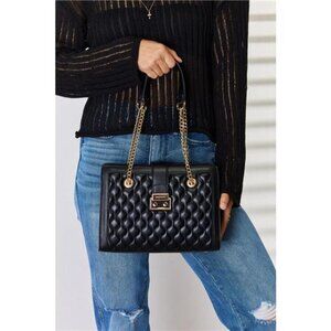 David Jones‎ Quilted PU Leather Handbag